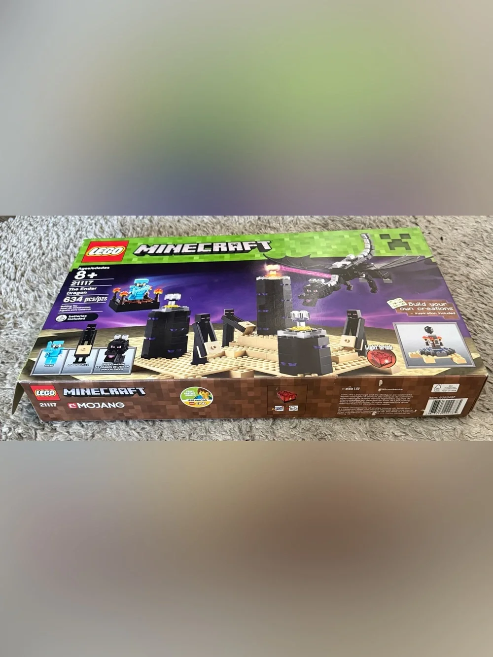 Lego Minecraft The Ender Dragon 21117 Ages 8+ 634 Pieces in Great Used Condition
